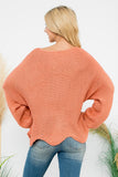 Dusty Coral Crochet Sweater