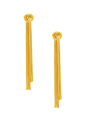 ZENZII Metal Knot Fringe Drop Earring Jewelry