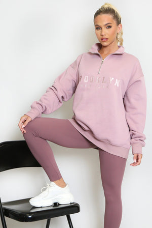 Brooklyn Half Zip Relaxed Fit Sweatshirt