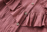 Solid Color Shirt And Denim Skirt 2 Piece