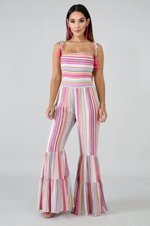 Accordion Stripe Jumpsuit