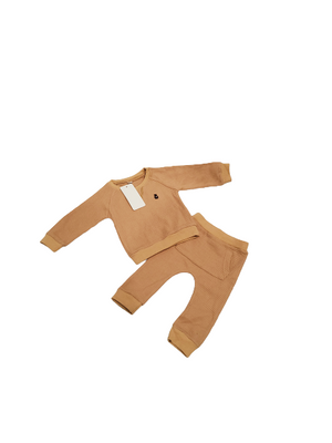 Baby Boy Long Sleeve Solid  Top and Pants Set