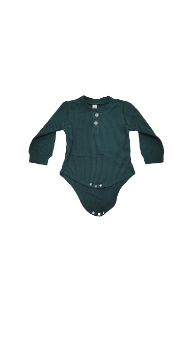 Baby Boy Long Sleeve Solid Romper & Pant Set