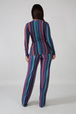 Palazzo Color Stripe Set