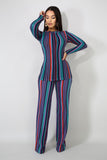 Palazzo Color Stripe Set