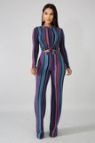 Palazzo Color Stripe Set