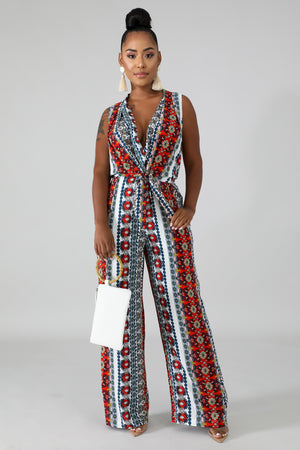 Floral Paisley Jumpsuit