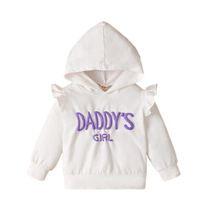 Daddy’s Girl Letter Print Hooded Top