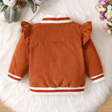 Baby Girl Ruffled Corduroy Jacket