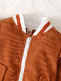Baby Girl Ruffled Corduroy Jacket