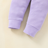 Baby Girls Ribbed Long Sleeve Top + Pant Set