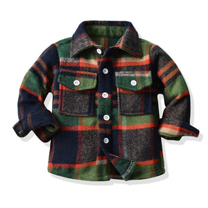 Boy Checked Print Button Down Shirt