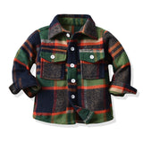 Boy Checked Print Button Down Shirt