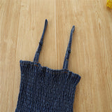 Baby Girl Solid Denim Cami Dress