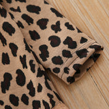 Baby Girl Leopard Leather Skirt 2-Piece Set