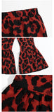 Girls Leopard-Print Flared Trousers