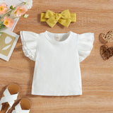 Baby Girl Ribbed Top & Corduroy Skirt & Headband Sets