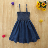 Baby Girl Solid Denim Cami Dress