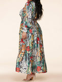 Feline Print Maxi Dress