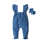 Baby Girl Casual Corduroy Overalls & Headband