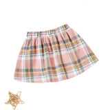Baby Girl Bear Print Plaid Long Sleeve Hoodie & Skirt 2-piece Set