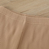 Girls Solid Color Long Sleeve Top & Pants